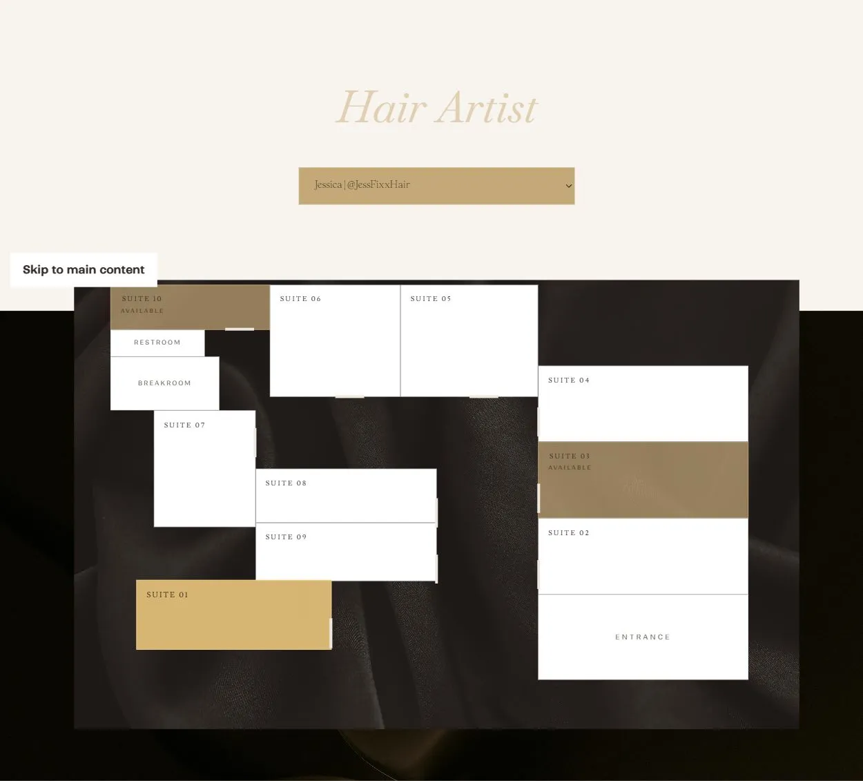 High Society Salon & Suites website detail